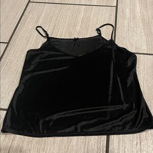 Lapis Black Velvet Camisole Top